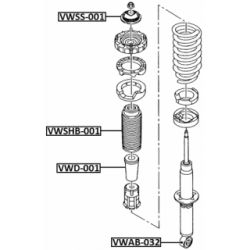 Bush Shock Absorber - FEBEST VWAB032