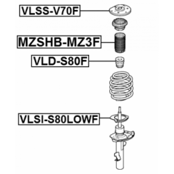 Suspension Strut Support Mount - FEBEST VLSSV70F