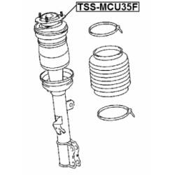 Suspension Strut Support Mount - FEBEST TSSMCU35F