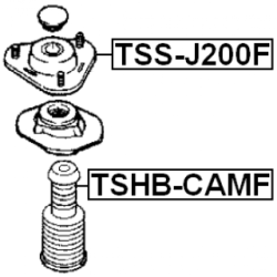 Suspension Strut Support Mount - FEBEST TSSJ200F
