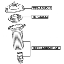 Suspension Strut Support Mount - FEBEST TSSASU50F