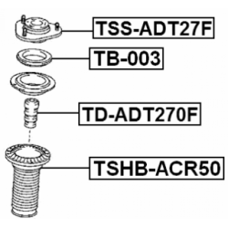Rolling Bearing Suspension Strut Support Mount - FEBEST TB003