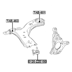 Mounting Control Trailing Arm - FEBEST TAB601