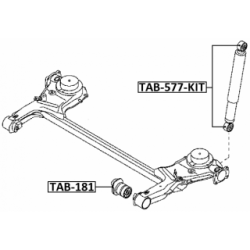 Mounting Kit Shock Absorber - FEBEST TAB577KIT