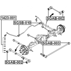 Mounting Control Trailing Arm - FEBEST SGSB010