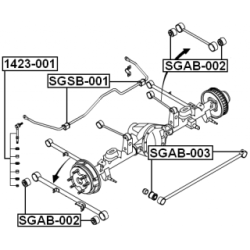 Mounting Control Trailing Arm - FEBEST SGAB002