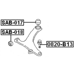 Mounting Control Trailing Arm - FEBEST SAB018