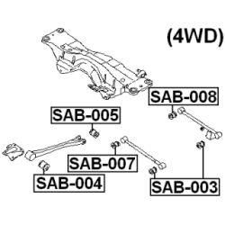 Mounting Control Trailing Arm - FEBEST SAB008