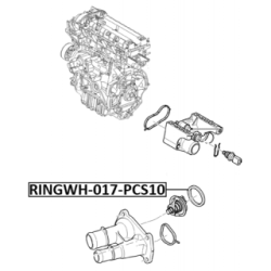 Gasket Coolant Flange - FEBEST RINGWH017PCS10