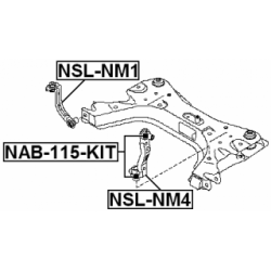 Holder Support Frame Subframe - FEBEST NSLNM4