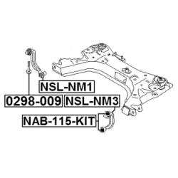 Holder Support Frame Subframe - FEBEST NSLNM3