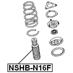 Protective Cap Bellow Shock Absorber - FEBEST NSHBN16F