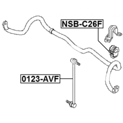 Mounting Stabiliser Bar - FEBEST NSBC26F