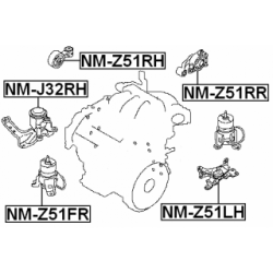 Mounting Engine - FEBEST NMZ51LH