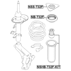 Rolling Bearing Suspension Strut Support Mount - FEBEST NBT32F