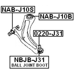 Mounting Control Trailing Arm - FEBEST NABJ10S