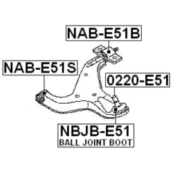 Mounting Control Trailing Arm - FEBEST NABE51B