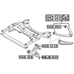 Mounting Control Trailing Arm - FEBEST NAB368