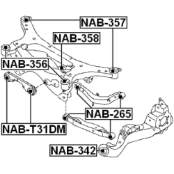Bushing Axle Beam - FEBEST NAB358