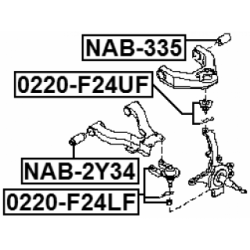 Mounting Control Trailing Arm - FEBEST NAB335