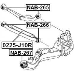 Mounting Control Trailing Arm - FEBEST NAB265