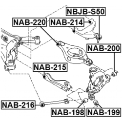 Mounting Control Trailing Arm - FEBEST NAB215