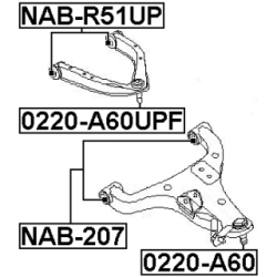 Mounting Control Trailing Arm - FEBEST NAB207