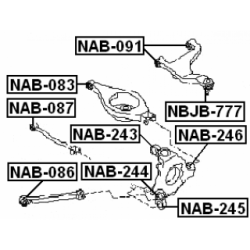 Mounting Control Trailing Arm - FEBEST NAB091
