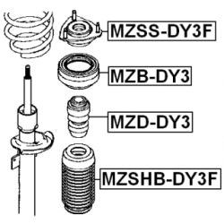 Rolling Bearing Suspension Strut Support Mount - FEBEST MZBDY3