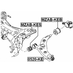 Mounting Control Trailing Arm - FEBEST MZABKEB