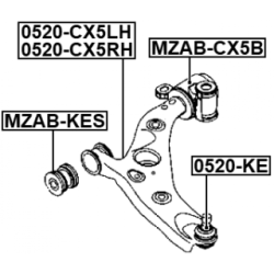 Mounting Control Trailing Arm - FEBEST MZABCX5B