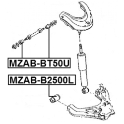 Mounting Control Trailing Arm - FEBEST MZABBT50U