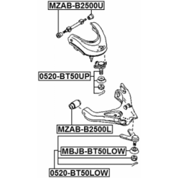 Mounting Control Trailing Arm - FEBEST MZABB2500U