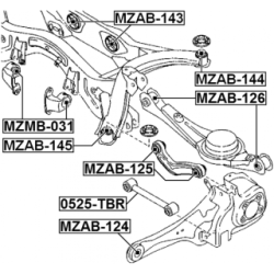 Mounting Control Trailing Arm - FEBEST MZAB126