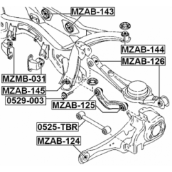 Mounting Control Trailing Arm - FEBEST MZAB125