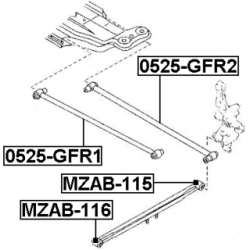 Mounting Control Trailing Arm - FEBEST MZAB115