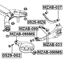 Mounting Control Trailing Arm - FEBEST MZAB099