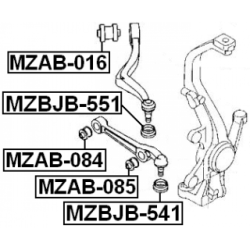 Mounting Control Trailing Arm - FEBEST MZAB016