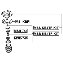 Mounting Kit Shock Absorber - FEBEST MSBKB4TFKIT