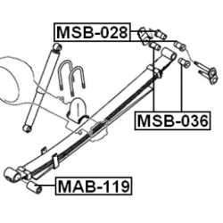 Bushing Leaf Spring - FEBEST MSB028