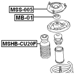 Rolling Bearing Suspension Strut Support Mount - FEBEST MB01