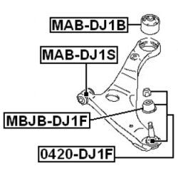 Mounting Control Trailing Arm - FEBEST MABDJ1B