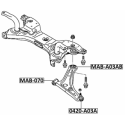 Mounting Control Trailing Arm - FEBEST MABA03AB