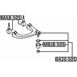Mounting Control Trailing Arm - FEBEST MAB505