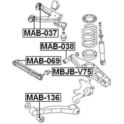 Mounting Control Trailing Arm - FEBEST MAB136