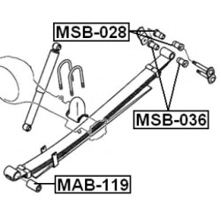 Bushing Leaf Spring - FEBEST MAB119