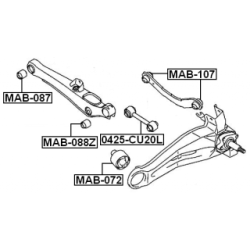 Mounting Control Trailing Arm - FEBEST MAB107