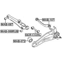 Mounting Control Trailing Arm - FEBEST MAB088RUB