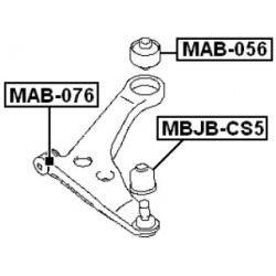 Mounting Control Trailing Arm - FEBEST MAB056