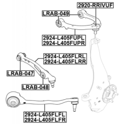 Mounting Control Trailing Arm - FEBEST LRAB048